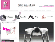 Tablet Screenshot of fancydanceshop.com